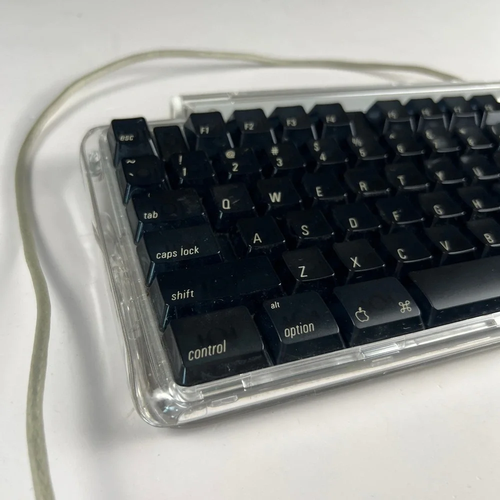 Apple Pro Keyboard M7803 USB Wired Black Clear Jelly Vintage Mac Accessory